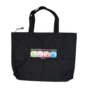 Y2K Art Institute of Chicago Member Tote Bag 2000s Graphic Zipper Tote